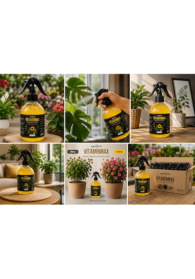 Vitaminmax Yaprak Bakım Vitamini Spreyi 500 Ml Ev Bitkileri, Orkide, Monstera, Barış Çiçeği Ve Tüm Süs Bitkileri İçin