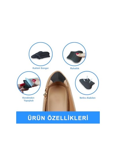 Sp03 - Yapışkanlı Bilek Koruma Topuk Vurma Önleyici Ve Ayakkabı Daraltma Yumuşak Sünger Ped