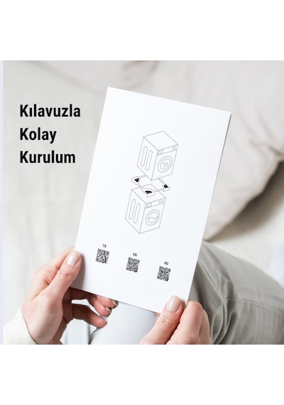 Çamaşır Makinesi Kurutma Makinesi İstifleme Birleştirme Kiti Arçelik - Beko Ayarlanabilirgri - Inox Modeller İle Uyumlu