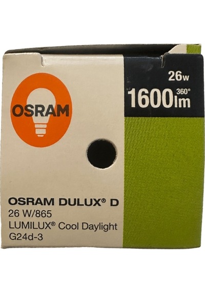 Osram Dulux D 26w 865 6500k Beyaz Işık 2pinli G24d-3 Duylu