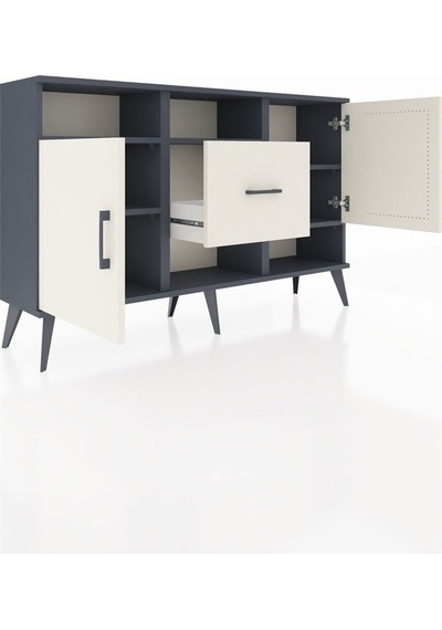 Arges Konsol 5 Raflı Tek Çekmeceli 2 Kapaklı 132x30x83 Antrasit-aytaşı/aytaşı Aytaşı/aytaşı Arges Konsol 5 Raflı Tek Çekmeceli 2 Kapaklı 132x30x83 Antrasit-aytaşı/aytaşı Aytaşı/aytaşı
