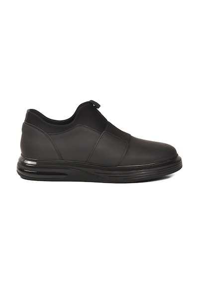 Voyager Siyah Nubuk Hakiki Deri Slip-on Konfor Taban Erkek Casual Ayakkabı Sneaker 6961 M Siyah Mat Nuıbuk