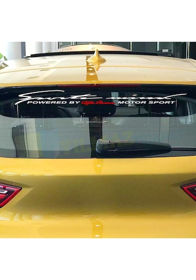 Alfa Romeo Logo Sport Mind Arka Cam Oto Sticker Yapıştırma Etiket 90 X 12 Cm