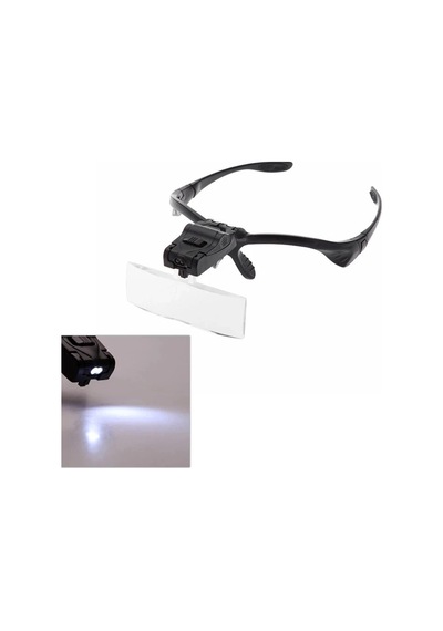 Işıklı Gözlük Büyüteç 5 Farklı Lens 9892b A157b