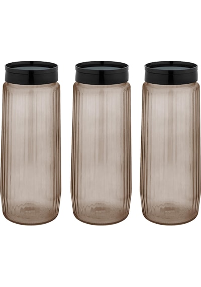 Selka Home 3'lü Signature Çizgili Kavanoz 001