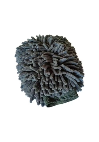 Microlüks Şönil Mikrofiber Oto Yıkama Eldiveni, Gri Renk, 20 X 24 Cm