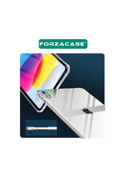 Forzacase Apple Uyumlu iPad 11. Nesil 11 İnch 2025 A3355 A3356 İle Anti Shock Silikon Kılıf Şeffaf - Fc014 Silikon