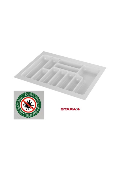 Starax 2288 64 49 Beyaz Plastik 10 Gözlü Kaşıklık Kepçelik S-2288-w