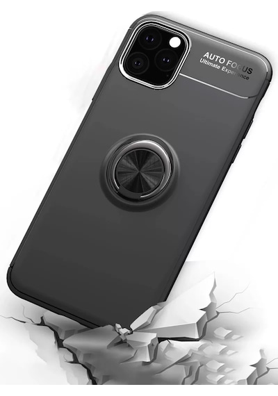 Newface Apple iPhone Uyumlu 11 Pro Kılıf Range Yüzüklü Silikon - Mavi