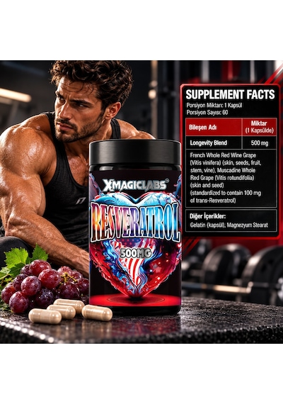 Xmagıclabs Trans-resveratrol Red Vine Grape 500 Mg 60 Caps
