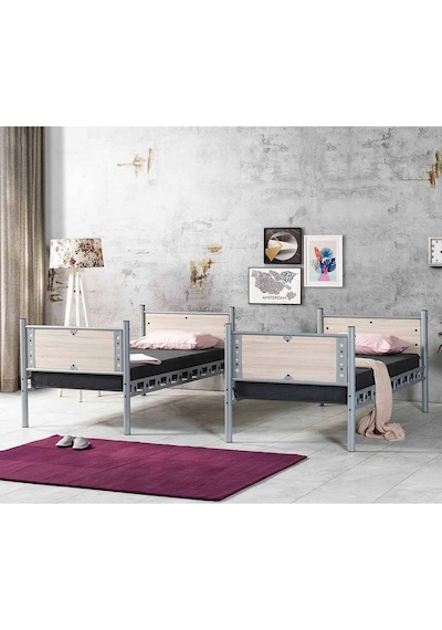 Argimo Elegan Metal Ranza Ve Karyola 90 x 190 Beyaz