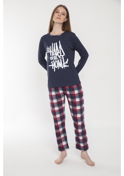 Vishenka Kadın %100 Penye Baskılı Pijama Takımı