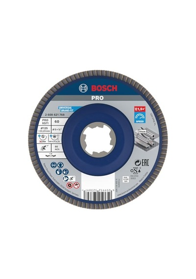 Bosch Uyumlu 1x Pro Metal X571 Yelpaze Taşlama Diski, X-lock İçin Açılı Tasarım Çelik, Paslanmaz Çelik, Ø 125 Mm, Granülasyon 60, Profesyonel Aksesuar Küçük Açılı Taşlama Makinesi Bosch Uyumlu 1x Pro Metal X571 Yelpaze Taşlama Diski, X-lock İçin Açılı Tasarım Çelik, Paslanmaz Çelik, Ø 125 Mm, Granülasyon 60, Profesyonel Aksesuar Küçük Açılı Taşlama Makinesi