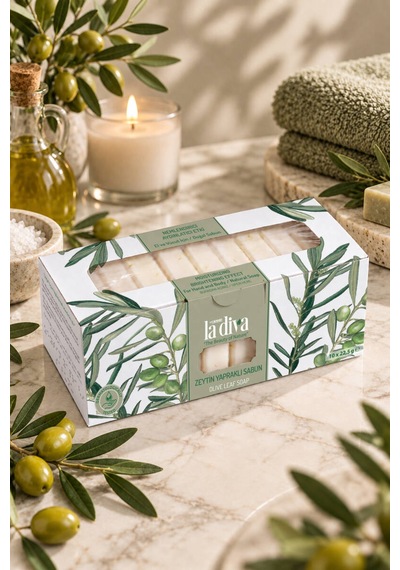 La Diva Doğal Butik Zeytin Yapraklı Sabun 10x22,5 Gr Karışık