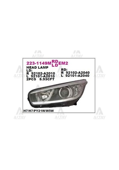 DEPO 2231149LMLEMN2 Ön Far Sol Kia Ceed - Proceed 12-