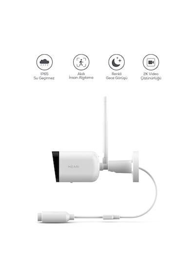 L1 Plus Dış Mekan Ethernet, Wi-fi Güvenlik Kamerası Full Hd, Gece Görüşü, Çift Yönlü Ses, Sd Kart