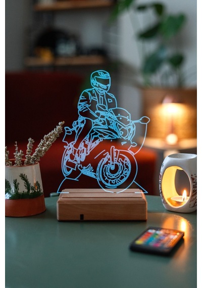 Motor Sevenlere 16 Renk Kumandalı 3d Gece Lambası