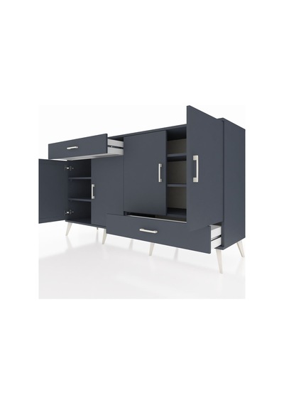 Hyperion Konsol 5 Raflı 2 Çekmeceli 4 Kapaklı 176x44x99 Antrasit- Antrasit-antrasit Hyperion Konsol 5 Raflı 2 Çekmeceli 4 Kapaklı 176x44x99 Antrasit- Antrasit-antrasit