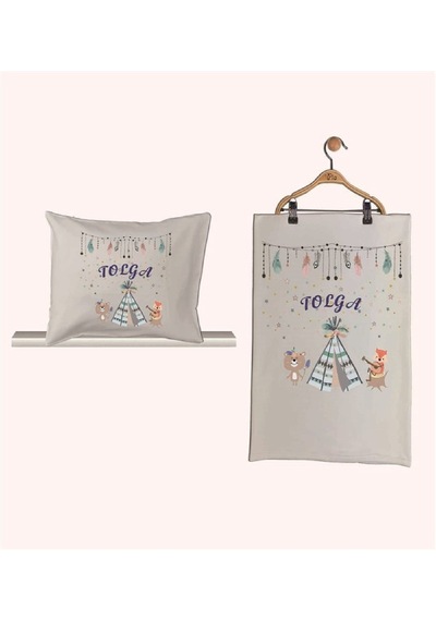 Pia Baby Gl 1942-02 İsme Özel Beşli Tulum Set Krem