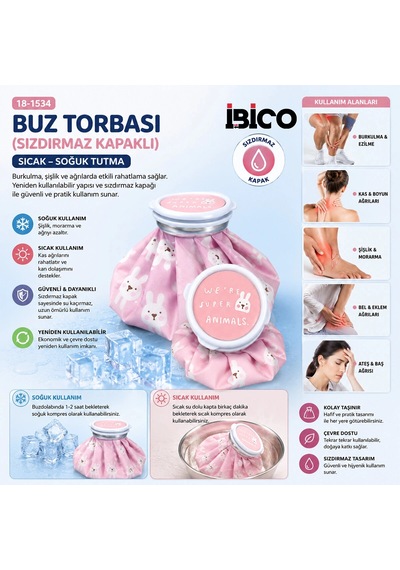 Buz Torbası Sızdırmaz Kapaklı Sıcak - Soğuk Tutma Herhangi Bir Renk Gönderilir Bx40