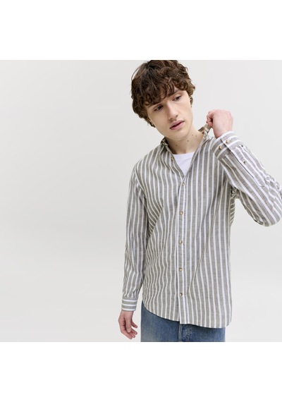 Jack & Jones Erkek Uzun Kollu Gömlek - Summer - 12289174 Vetiver