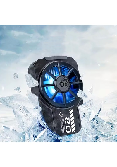 Gaming Cep Telefon Hava Soğutma Fanı Metal Radyatör Soğutucu Mavi