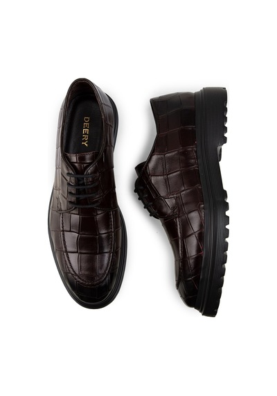 Deery Hakiki Deri Bordo Günlük Erkek Ayakkabı - 01931mbrde01 Bordo