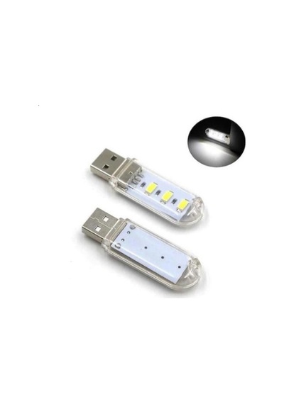 Taşınabilir Mini USB Beyaz LED Lamba 3 Ledli 5730 SMD Kamp Stick Beyaz