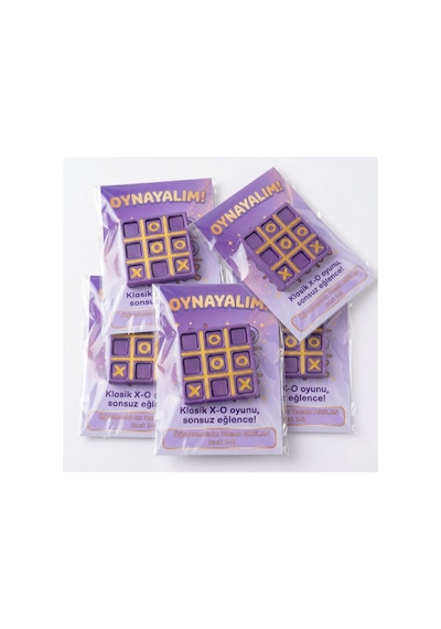 Xox Oyunu Karışık 10'lu Paket Kişiye Özel Öğretmen Adı Yazılı Kartlı Mini Tic Tac Toe Okul Karne Sınıf Hediyesi