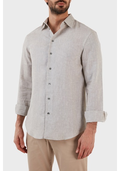 Emporio Armani Erkek Gömlek D41SM0 D10F9 600 AÇIK GRİ Gri