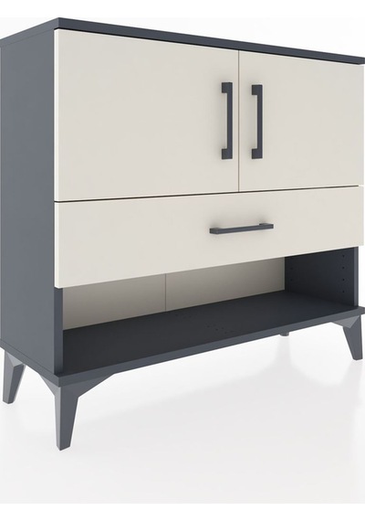Arges Şifonyer 2 Raflı Tek Çekmeceli 2 Kapaklı 88x30x80 Antrasit-aytaşı Antrasit Arges Şifonyer 2 Raflı Tek Çekmeceli 2 Kapaklı 88x30x80 Antrasit-aytaşı Antrasit