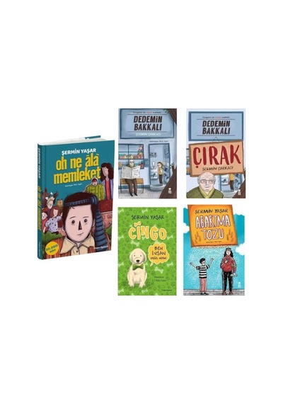 Şermin Yaşar 5 Kitap Set Oh Ne Ala Memleket, Dedemin Bakkalı, Dedemin Bakkalı Çırak, Cingo, Abartma Tozu