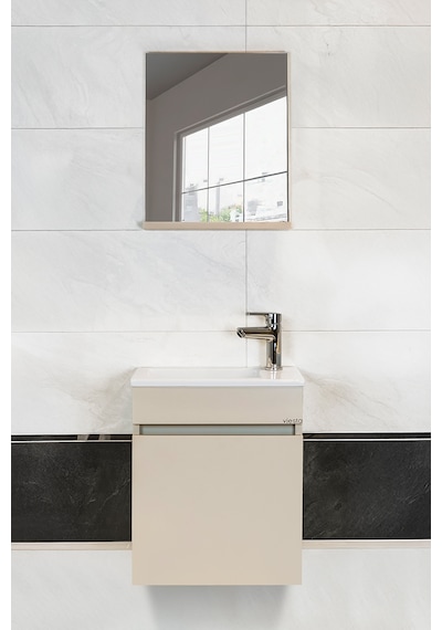Fit Banyo Dolabı Seti 45 Cm Vizon Aynalı Lavabolu Mdf Vizon Fit Banyo Dolabı Seti 45 Cm Vizon Aynalı Lavabolu Mdf Vizon