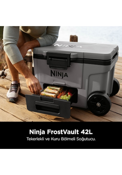 Ninja Frostvault Tekerlekli Cooler 42 Litre - Gri