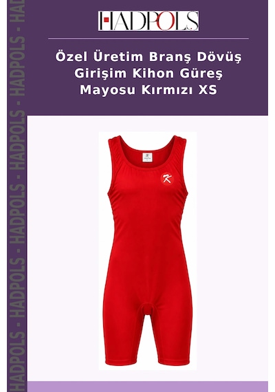 Özel Üretim Branş Dövüş Girişim Kihon Güreş Mayosu Kırmızı Xs