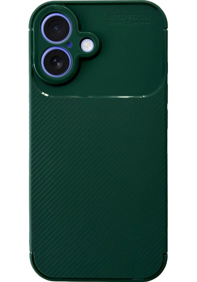 Apple Uyumlu iPhone 16 Kılıf Focus Carbon Silikon Kapak