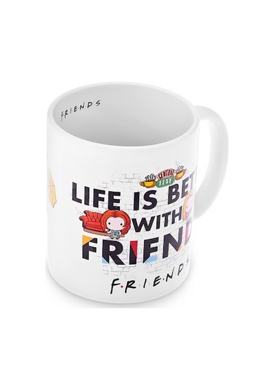Karaca Friends Real World Beyaz Kupa 320 Ml Beyaz