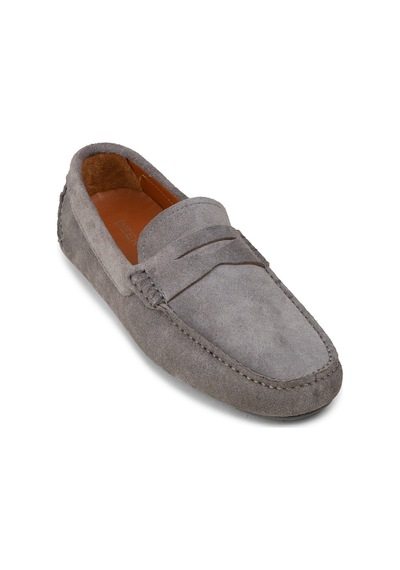 Deery Erkek Hakiki Süet Gri Penny Loafer - E0920mgrıc01