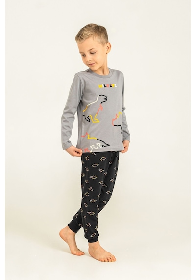 Rolypoly Erkek Çocuk Wildlife Gri Uzun Kol Pijama Takım Rp3866-c-v2 Rp3866-c-v2