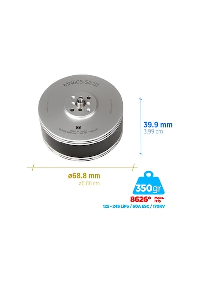 T-motor Mn605-s 170kv Brushless Fırçasız Brushless Fırçasız Uav Motor Multikopter Multi-rotor Quadcopter Hexacopter Drone Motoru