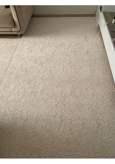 Regnum Halı Emboss 506 Krem Vizon Kaymaz Jel Taban Kesme Yolluk