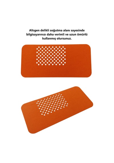 Çalışma Masası Düzenleyici Keçe Bilgisayar Mouse Pedi Masa Üstü Düzenleyici Mat 70x32 Cm Turuncu