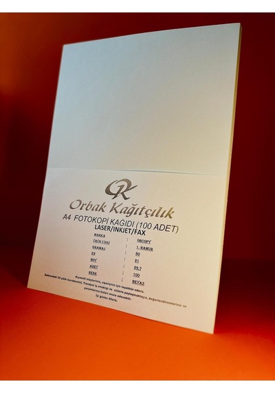 Fotokopi Kağıdı A4 80gr 100 Adet