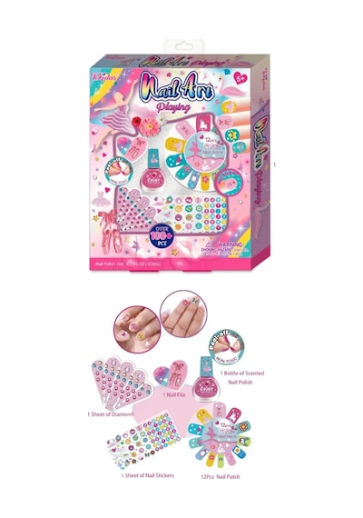 100 Parça Tırnak Süsleme Seti Tokidas Nail Art Çocuk Oje Çıkartma Sticker 5 Yaşüzeri Kızlara Özel Ek