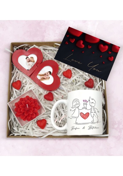 BK Gift Sevgiliye Özel Hediye Seti-2-1, Yıl Dönümü Hediyesi, İsim
