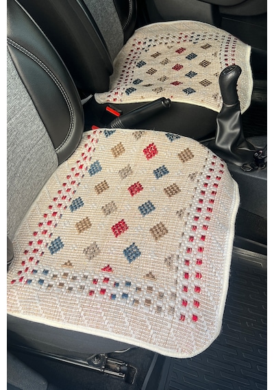 Oto Kilim 3 Parça Set Terletmez Jüt İplik Universal Minder