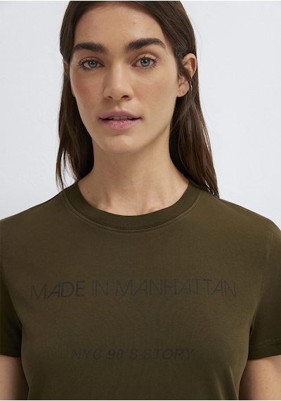 Mavi - Manhattan Baskılı Yeşil Tişört 1614317-80769
