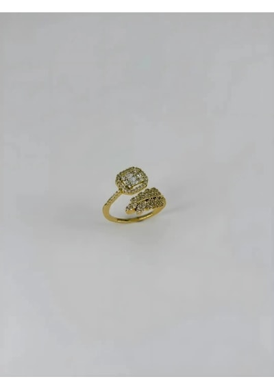 14 K Gold Kaplamalı Yüzük Çok Renkli