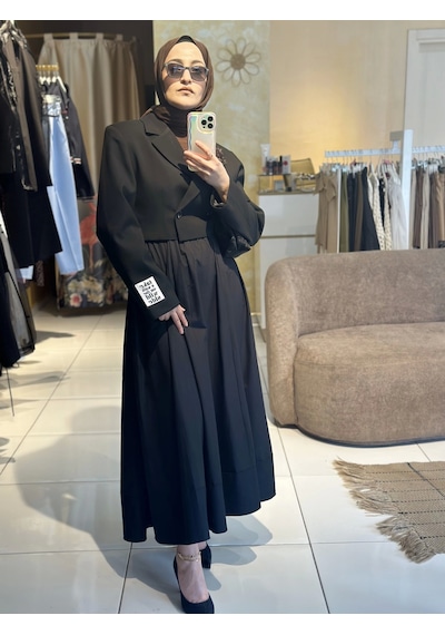 Poplin Etek Siyah Siyah