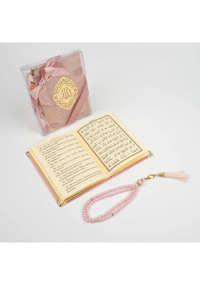 Tesbih + Yasin Hediye Seti Çanta Boy, Şemslafzatullah, Bebe Pembe Pembe